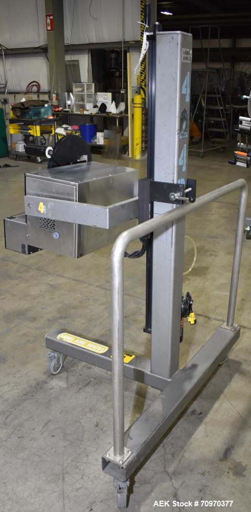 Used Label-Aire 2111M Pressure Sensitive Spot Blow On Labeler